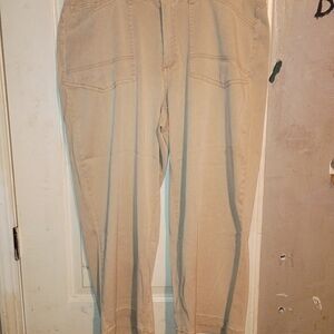 Women's Khaki Work-Style Pants - Beige